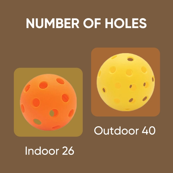 what's the difference between indoor and outdoor pickleballs